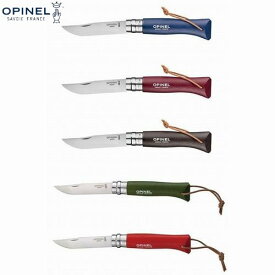 オピネル OPINEL ステンレススチール 革紐付 #8 Colorama ナイフ 小型ナイフ 折り畳みナイフ