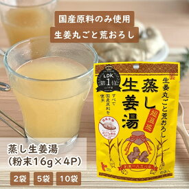 蒸し生姜湯 16g×4P [ 2袋・5袋・10袋 ] 無添加 国産 粉末 生姜 ショウガ 蒸し生姜 生生姜 生姜湯 ジンジャーティー ショウガオール 生ショウガ 手軽 溶かすだけ簡単 健康 代謝 冷え性 イトク食品 (55) 受賞しました！