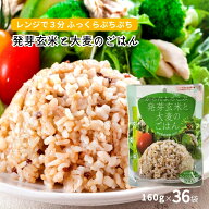[36個] レンジご飯 発芽玄米と大麦のごはん 160g×36個　レトルトごはん レンジ ご飯 パック 国産 岩手県…