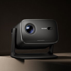 【2/10迄14,000円OFF値下げで35,999円！！】プロジェクター 家庭用 天井投影 1080P フルHD 4K対応 Google TV内蔵 ホームプロジェクター WiFi6 Bluetooth Netflix/YouTube/U-NEXT対応 オートフォーカス/自動台形補正 20Wスピーカー内蔵 ゲーム対応 AURZEN BOOM mini