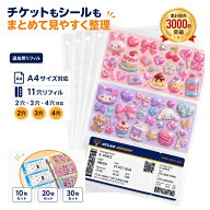 ★期間限定P15倍★チケット収納 リフィル 10枚 A4 横入れ 2穴 3穴 シール・コレクション対応