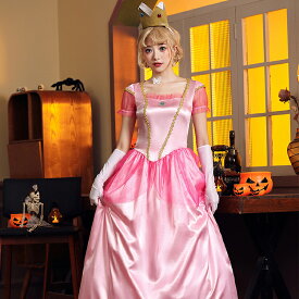 ハロウィン コスプレ プリンセス ドレス 大人用 レディース 女性用 コスチューム アニメキャラクター おとぎ話 忘年会 クリスマス パーティー イベント なりきり 二次会 衣装 仮装 お姫様 ロング ドレス ハロウィン ハロウィーン ワンピース 舞台