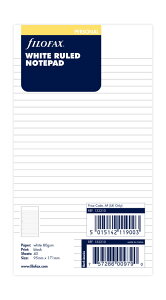 FILOFAX リフィル バイブル ノートパッド ホワイト ファイロファックス