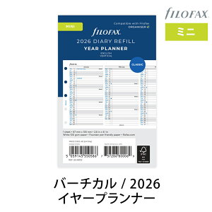 FILOFAX VXe蒠 tB 2026N ~jyo[`JC[vi[z_CA[ t@Ct@bNX