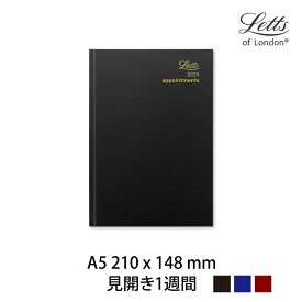 Letts Diary 手帳 2025年 スタンダード 見開き1週間 A5 31X レッツ Standard