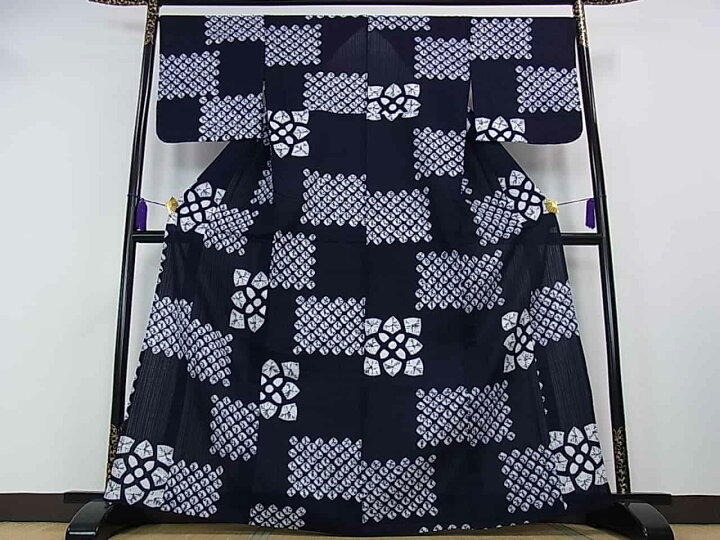 楽天市場】□平和屋□新品 夏物 有松鳴海絞り 浴衣 伝統工芸品 市松花  