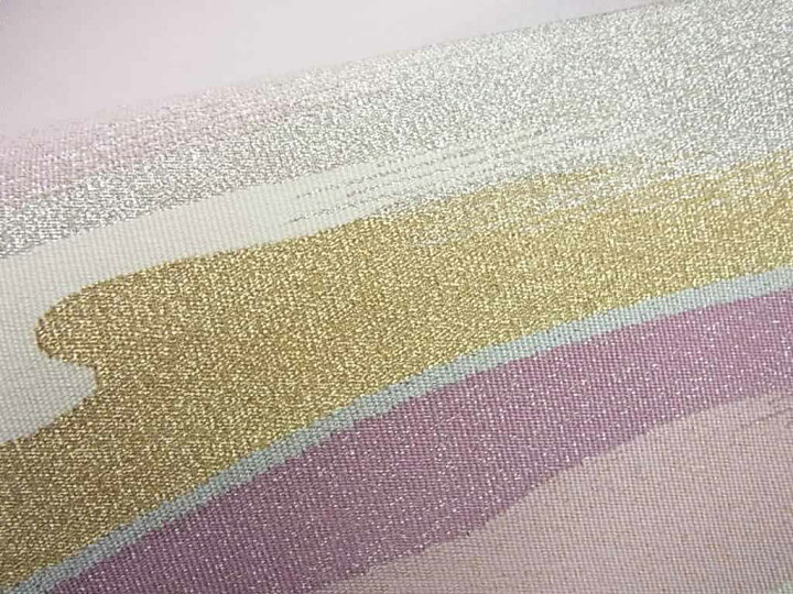 楽天市場】□平和屋□西陣 小川英謹製 爪掻き本綴れ 八寸名古屋帯 金  