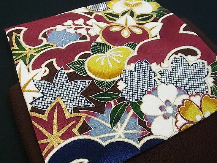 楽天市場】平和屋1□超希少 東京友禅 久呂田明功 つけ帯 立波花文 金彩  