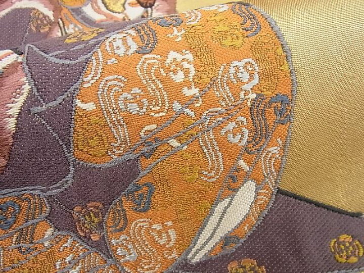 楽天市場】平和屋1□極上 西陣 紫紘謹製 山口伊太郎 太鼓柄袋帯 唐織  