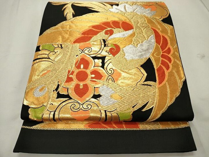 楽天市場】平和屋着物◎六通柄袋帯 唐織 鳳凰花文 黒地 金銀糸 逸品 