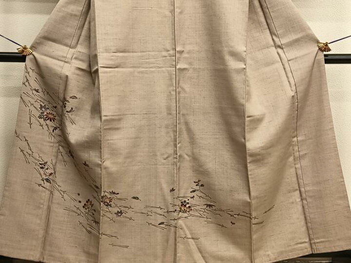 楽天市場】平和屋着物○訪問着 紬地 草花文 正絹 逸品 BAAO5478pm : 平和屋 