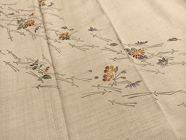 楽天市場】平和屋着物○訪問着 紬地 草花文 正絹 逸品 BAAO5478pm : 平和屋 