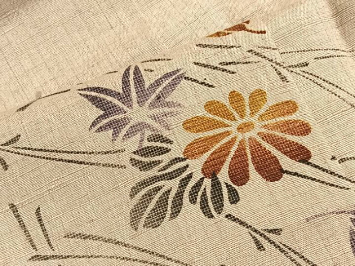 楽天市場】平和屋着物○訪問着 紬地 草花文 正絹 逸品 BAAO5478pm : 平和屋 