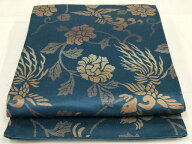 平和屋着物◎六通柄袋帯　花鳥文　金糸　正絹　逸品　AABM1433ou