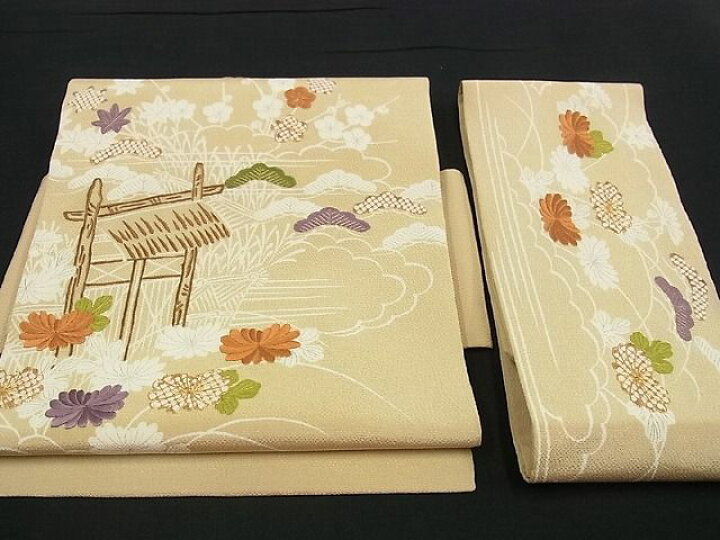 楽天市場】平和屋1□極上 京都祇園の老舗 ぎをん齋藤 つけ帯 駒刺繍  