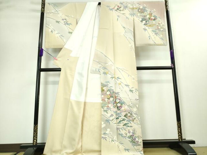 楽天市場】平和屋本店□極上 訪問着 友禅 作家物 春水 吉祥花丸笹文 暈  