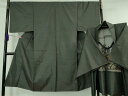 平和屋本店■極上　男性　お召　アンサンブル　逸品　未使用　DZAA6405kh5