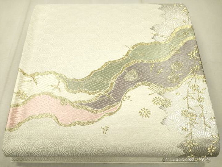 楽天市場】平和屋着物○六通柄袋帯 唐織 流水花鳥文 金銀糸 正絹 逸品 