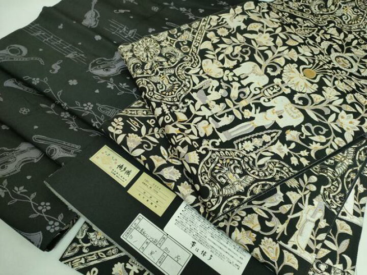 平和屋本店□極上 本場筑前博多織 大倉織物 誠之輔 両面 全通柄袋帯  