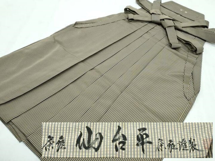 平和屋着物 男性 馬乗り袴 金襴袴 花唐草文 金糸 交織 逸品 AAAX8359ckの 