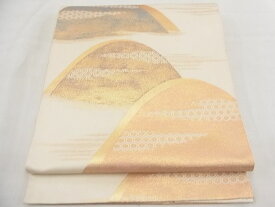 平和屋着物■六通柄袋帯　吉祥重ね山文　金彩　逸品　n-da0132