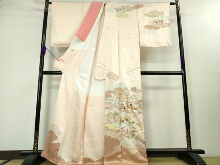楽天市場】平和屋本店□極上 皇室献上作家 藤井寛 訪問着 駒刺繍 雲 