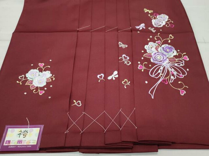 楽天市場】平和屋着物○女性 行灯袴 総刺繍 花唐草文 葡萄色 卒業式  