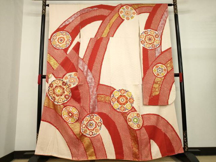 楽天市場】平和屋着物○豪華振袖 駒刺繍 絞り 花丸文 金彩 正絹 逸品  