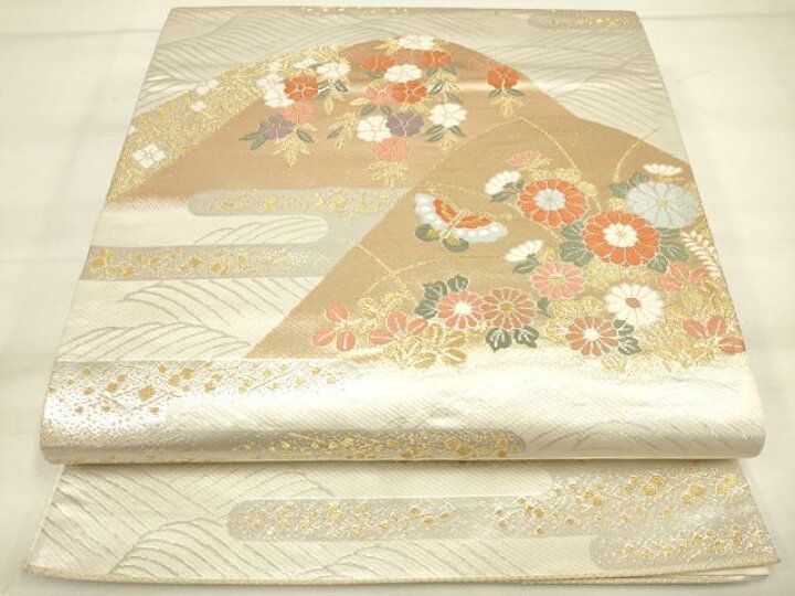 楽天市場】平和屋着物◎六通柄袋帯 唐織 重ね山花蝶文 金銀糸 正絹 