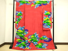 平和屋本店▼お引きずり・お引き摺り・引き振袖　和装　結婚式　舞妓　芸妓　芸者　衣装　駒刺繍　梅松文　逸品　DABD2016du