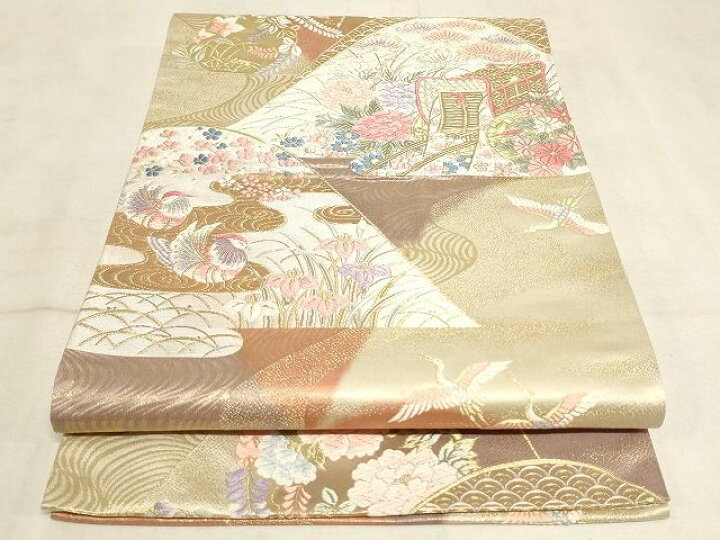 楽天市場】平和屋着物◎六通柄袋帯 唐織 山取桃山小袖 金糸 正絹 逸品 