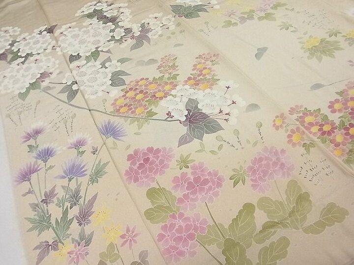 楽天市場】平和屋1□極上 本加賀友禅作家 金子博呂美 訪問着 草花文  
