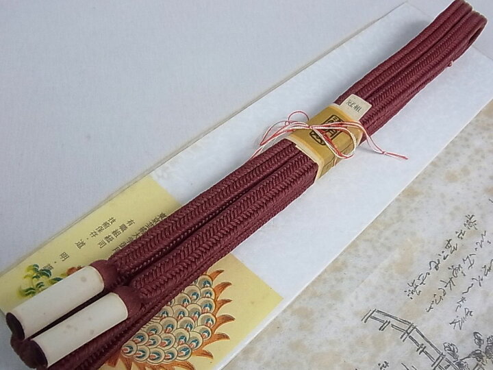 楽天市場】平和屋1□極上 有職組紐道明 帯締め 冠組 錆色 宮内庁御用  