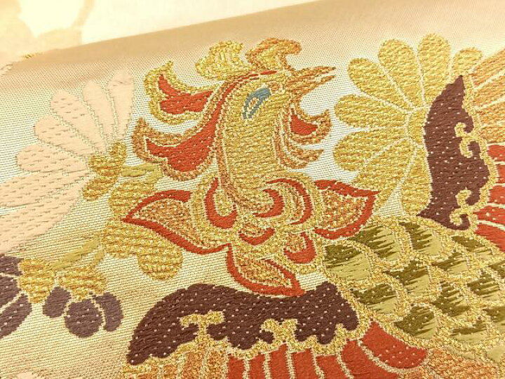 楽天市場】平和屋着物◎六通柄袋帯 唐織 鳳凰花丸文 金糸 正絹 逸品 未 