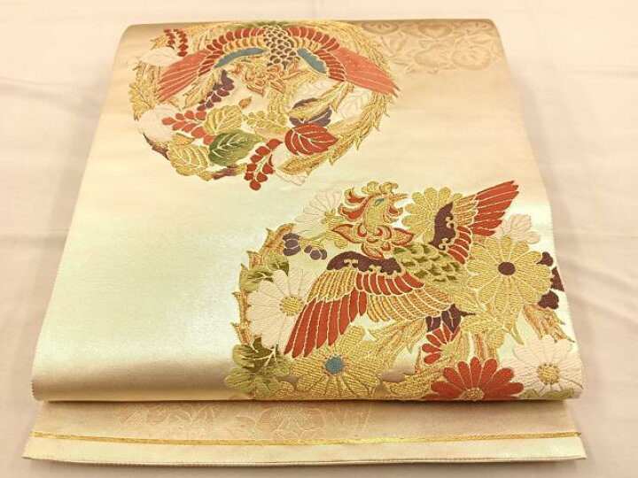 楽天市場】平和屋着物◎六通柄袋帯 唐織 鳳凰花丸文 金糸 正絹 逸品 未 