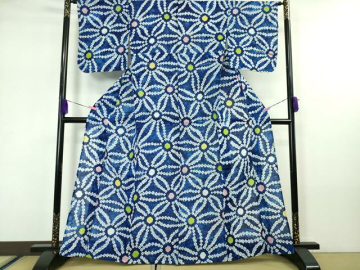 楽天市場】平和屋本店□極上 夏物 浴衣 有松鳴海絞り 花繋ぎ 綿 逸品  