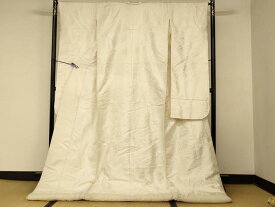 平和屋本店●白打掛　白無垢　和装　婚礼　結婚式　花嫁　神社挙式　唐織　飛鶴枝梅文　逸品　AABM0894fw