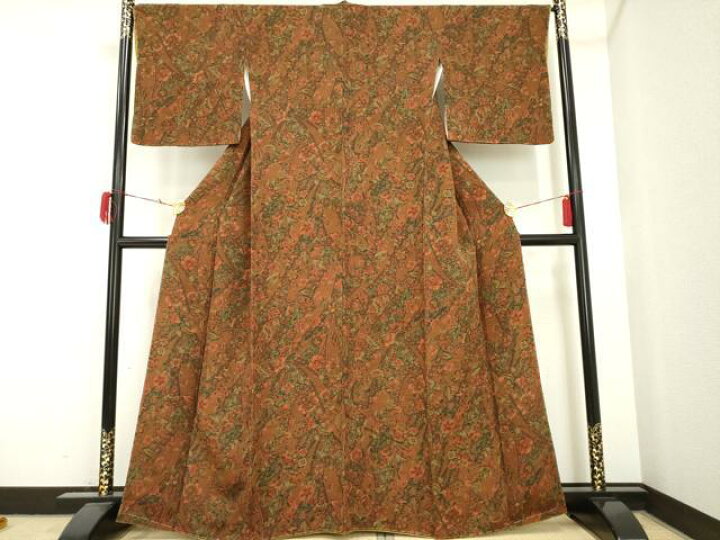 楽天市場】平和屋着物□上質な小紋 更紗花文 鬼しぼ縮緬 やまと誂製  