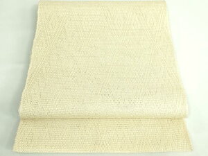 平和屋本店■最高級 夏物 人間国宝 北村武資 羅 八寸名古屋帯 菱 蒸栗色地 逸品 DZAB0940kh5