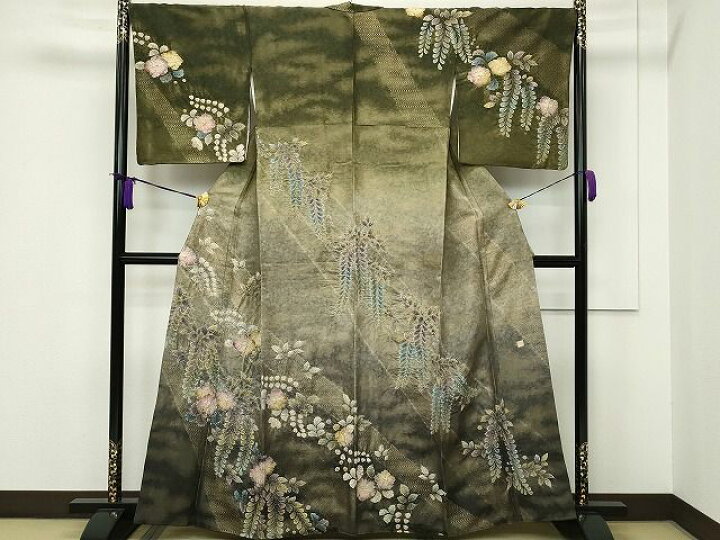訪問着辻が花手描き絞り暈し染め袋帯セット 