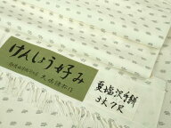 平和屋着物＊極上　夏物　本塩沢　夏塩沢　手絣　越後塩澤織司工房　大嶋謙松作　けんしょう好み　大丸扱…