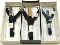 平和屋着物▼男性　和装小物　羽織紐3点　紺・茶色系　切り房　逸品　全て未使用　AABM2204ay