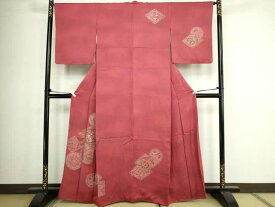 平和屋着物■訪問着　刺繍　花菱文　金彩　正絹　逸品　DABC0165sf