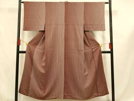 平和屋着物■上質な小紋　縞　正絹　逸品　AABF3304fw