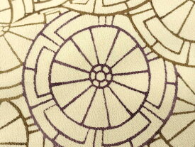 平和屋着物■上質な小紋　源氏車文　正絹　逸品　CABC0521ev