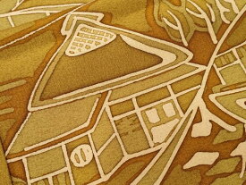 平和屋着物■上質な小紋　風景文　正絹　逸品　CABC0524ev