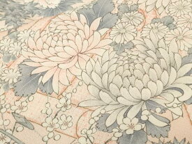 平和屋着物■上質な小紋　富士花房　草花文　金彩　正絹　逸品　CABC0532ev