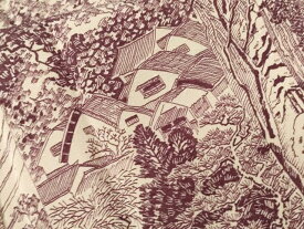 平和屋着物■上質な小紋　切嵌風景文　正絹　逸品　CABC0534ev