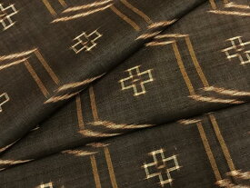 平和屋着物●国指定重要無形文化財 本場久米島紬 手織 正絹 逸品 AABM3872fy