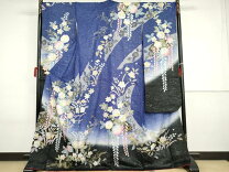 楽天市場】辻が花振袖 銀通し生地の通販